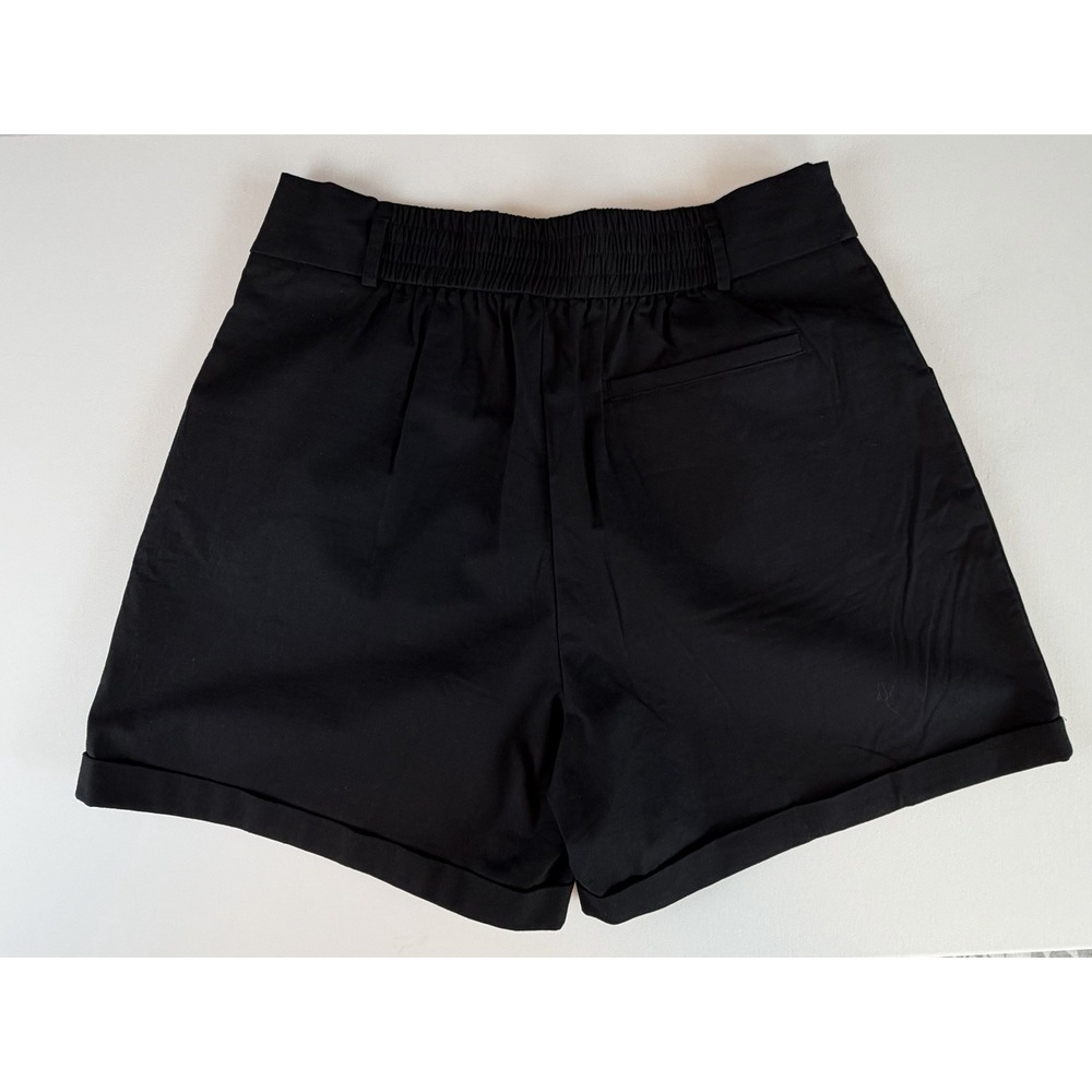 Belle Poque Women XL Black High Waist Shorts Cotton Stretch Waist Vintage Style - Picture 2 of 8
